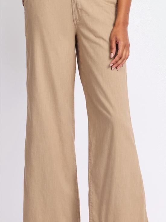 Kut from the Kloth Pants - Kut from the Kloth Meg Linen Wide Leg Trouser Khaki